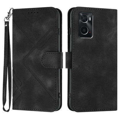 Line Pattern Skin Feel Leather Phone Case, For OPPO Reno8 5G, For OPPO A36 / A76 / A96 / K10 4G, For OPPO Reno6 Z 5G/Reno5 F/Reno5 Lite, For OPPO A16