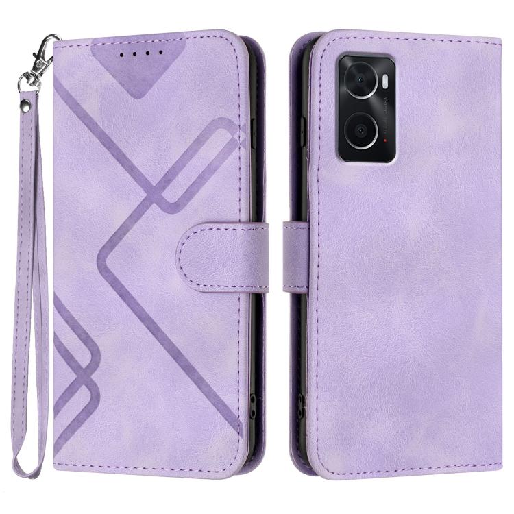 Line Pattern Skin Feel Leather Phone Case, For OPPO Reno8 5G, For OPPO A36 / A76 / A96 / K10 4G, For OPPO Reno6 Z 5G/Reno5 F/Reno5 Lite, For OPPO A16
