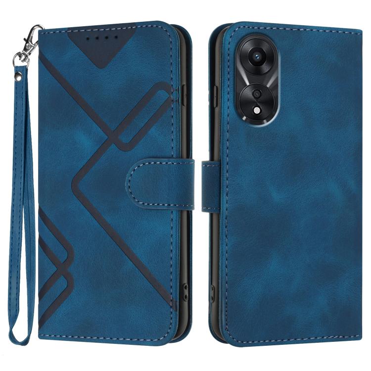 Line Pattern Skin Feel Leather Phone Case, For OPPO A78 5G / A1x, For OPPO Reno8 T 4G, For OPPO Find X6 Pro, For OPPO Find X6