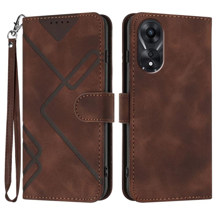 Line Pattern Skin Feel Leather Phone Case, For OPPO A78 5G / A1x, For OPPO Reno8 T 4G, For OPPO Find X6 Pro, For OPPO Find X6