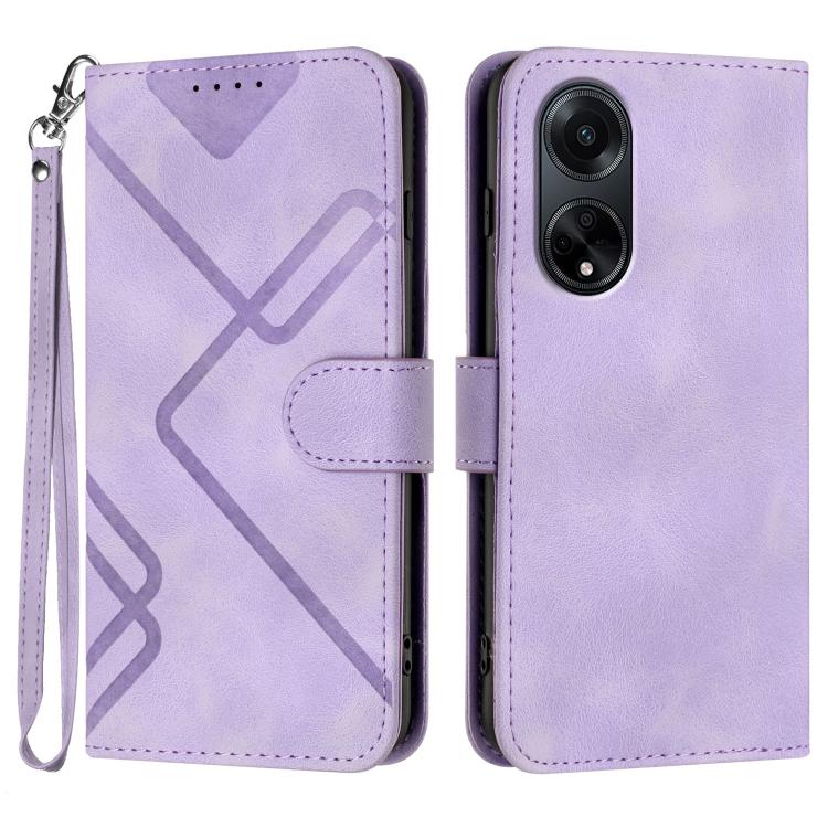 Line Pattern Skin Feel Leather Phone Case, For OPPO A1 Pro / Reno8 T 5G Global, For OPPO A77 4G Global, For OPPO A98 5G, For OPPO A17