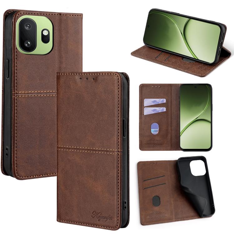 Cow Texture Magnetic Leather Phone Case, For OnePlus 15T 5G, For OnePlus Turbo 6 / 6V, For OnePlus Ace 6, For OnePlus 15 5G