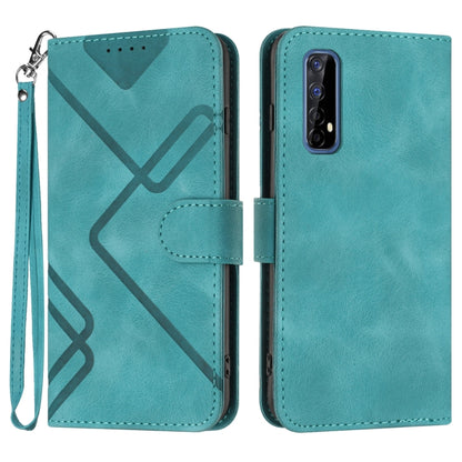 Line Pattern Skin Feel Leather Phone Case, For Realme 7 / Narzo 20 Pro, For Realme 7 Pro, For OPPO A79 5G