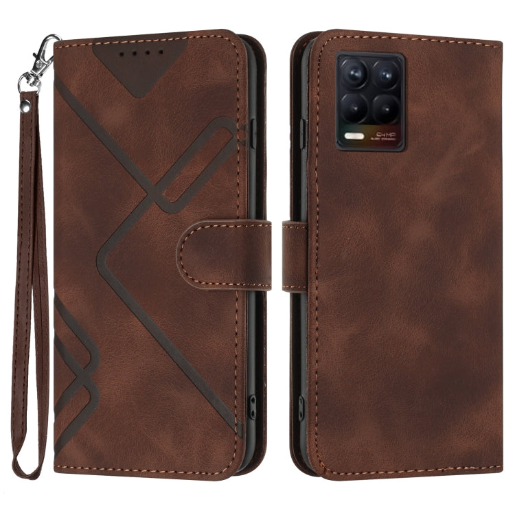 Line Pattern Skin Feel Leather Phone Case, For Realme Narzo 30A/C25/C25s, For Realme 8 4G / 8 Pro, For Realme GT 5G / GT Neo, For Realme C15/C12/Narzo 20/7i Global