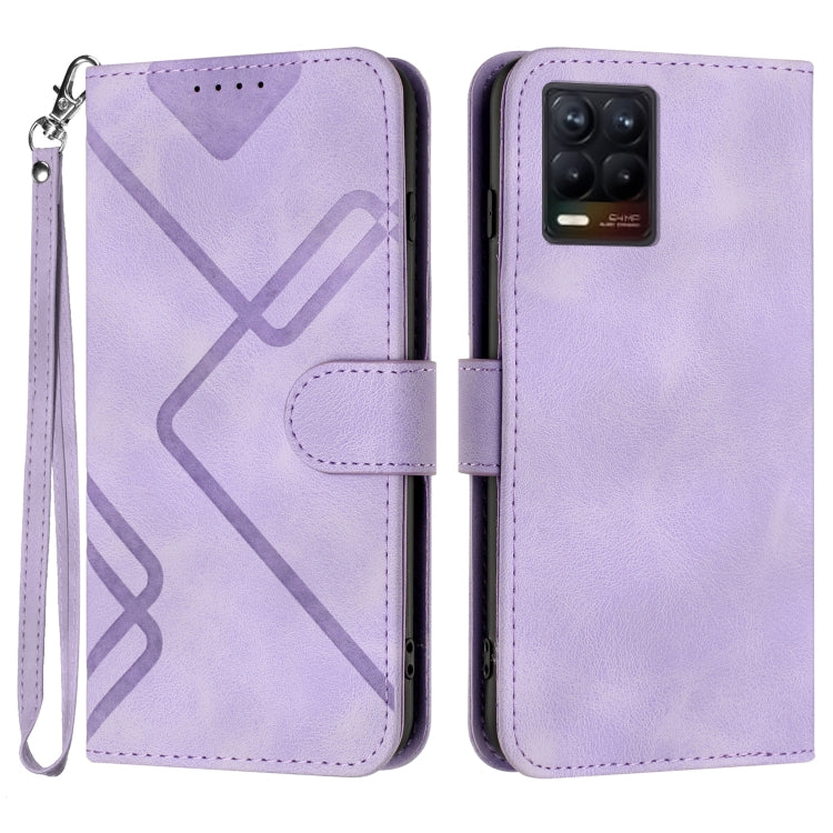 Line Pattern Skin Feel Leather Phone Case, For Realme Narzo 30A/C25/C25s, For Realme 8 4G / 8 Pro, For Realme GT 5G / GT Neo, For Realme C15/C12/Narzo 20/7i Global