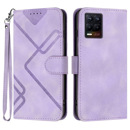 Line Pattern Skin Feel Leather Phone Case, For Realme Narzo 30A/C25/C25s, For Realme 8 4G / 8 Pro, For Realme GT 5G / GT Neo, For Realme C15/C12/Narzo 20/7i Global