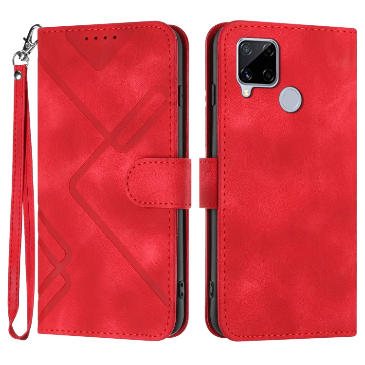 Line Pattern Skin Feel Leather Phone Case, For Realme Narzo 30A/C25/C25s, For Realme 8 4G / 8 Pro, For Realme GT 5G / GT Neo, For Realme C15/C12/Narzo 20/7i Global