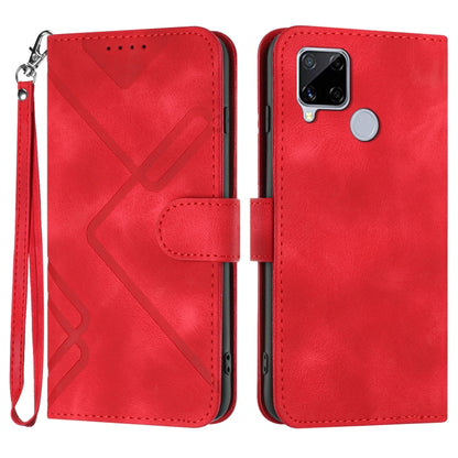 Line Pattern Skin Feel Leather Phone Case, For Realme Narzo 30A/C25/C25s, For Realme 8 4G / 8 Pro, For Realme GT 5G / GT Neo, For Realme C15/C12/Narzo 20/7i Global