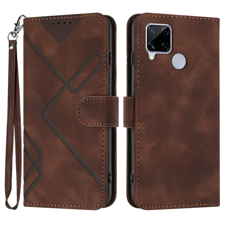 Line Pattern Skin Feel Leather Phone Case, For Realme Narzo 30A/C25/C25s, For Realme 8 4G / 8 Pro, For Realme GT 5G / GT Neo, For Realme C15/C12/Narzo 20/7i Global