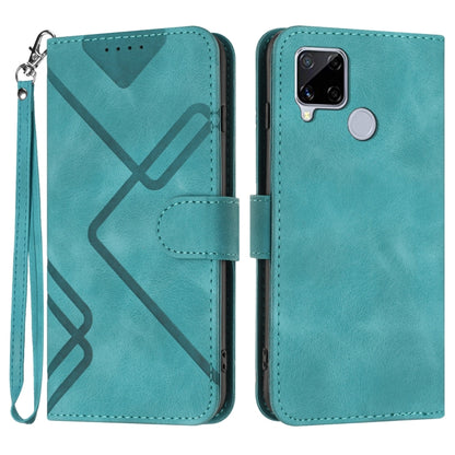 Line Pattern Skin Feel Leather Phone Case, For Realme Narzo 30A/C25/C25s, For Realme 8 4G / 8 Pro, For Realme GT 5G / GT Neo, For Realme C15/C12/Narzo 20/7i Global