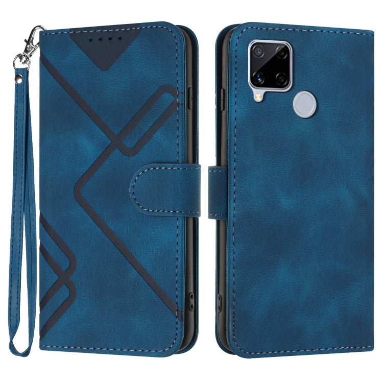 Line Pattern Skin Feel Leather Phone Case, For Realme Narzo 30A/C25/C25s, For Realme 8 4G / 8 Pro, For Realme GT 5G / GT Neo, For Realme C15/C12/Narzo 20/7i Global