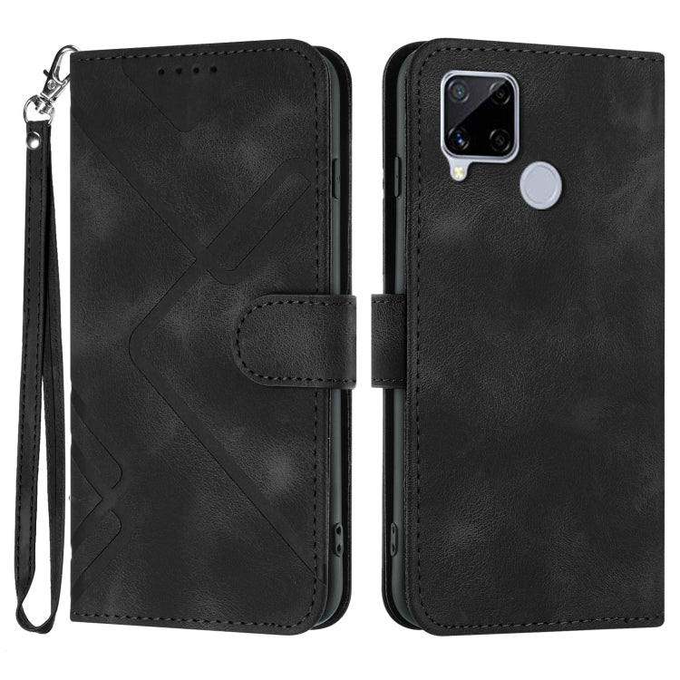Line Pattern Skin Feel Leather Phone Case, For Realme Narzo 30A/C25/C25s, For Realme 8 4G / 8 Pro, For Realme GT 5G / GT Neo, For Realme C15/C12/Narzo 20/7i Global