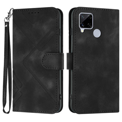 Line Pattern Skin Feel Leather Phone Case, For Realme Narzo 30A/C25/C25s, For Realme 8 4G / 8 Pro, For Realme GT 5G / GT Neo, For Realme C15/C12/Narzo 20/7i Global