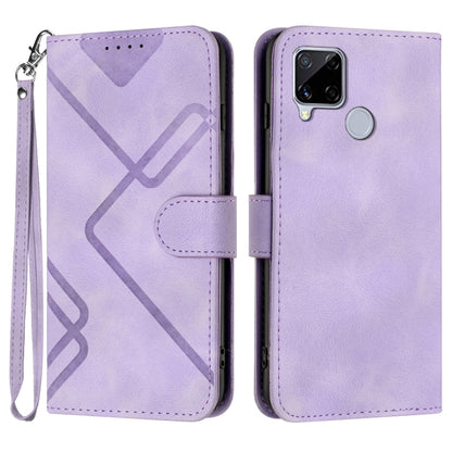 Line Pattern Skin Feel Leather Phone Case, For Realme Narzo 30A/C25/C25s, For Realme 8 4G / 8 Pro, For Realme GT 5G / GT Neo, For Realme C15/C12/Narzo 20/7i Global