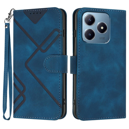 Line Pattern Skin Feel Leather Phone Case, For Realme GT7 Pro, For Realme 13 Pro / 13 Pro+ Global, For Realme GT 6 / GT 6T, For Realme C63 / C61 Global