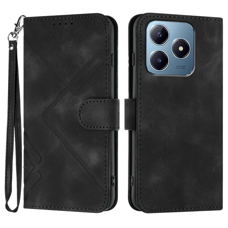Line Pattern Skin Feel Leather Phone Case, For Realme GT7 Pro, For Realme 13 Pro / 13 Pro+ Global, For Realme GT 6 / GT 6T, For Realme C63 / C61 Global