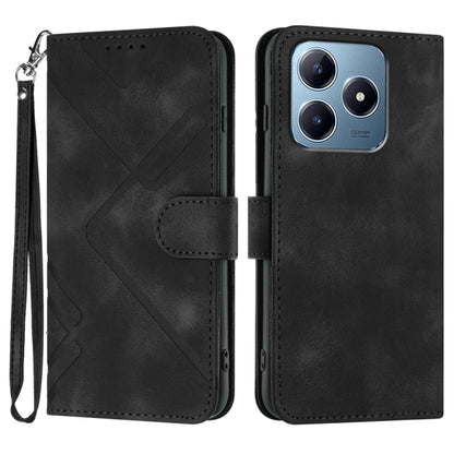 Line Pattern Skin Feel Leather Phone Case, For Realme GT7 Pro, For Realme 13 Pro / 13 Pro+ Global, For Realme GT 6 / GT 6T, For Realme C63 / C61 Global