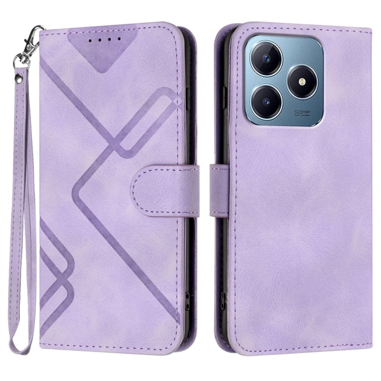 Line Pattern Skin Feel Leather Phone Case, For Realme GT7 Pro, For Realme 13 Pro / 13 Pro+ Global, For Realme GT 6 / GT 6T, For Realme C63 / C61 Global