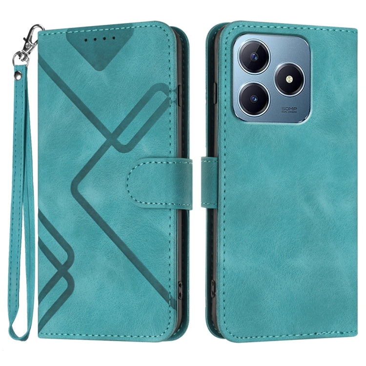Line Pattern Skin Feel Leather Phone Case, For Realme GT7 Pro, For Realme 13 Pro / 13 Pro+ Global, For Realme GT 6 / GT 6T, For Realme C63 / C61 Global
