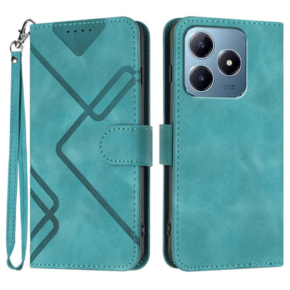 Line Pattern Skin Feel Leather Phone Case, For Realme GT7 Pro, For Realme 13 Pro / 13 Pro+ Global, For Realme GT 6 / GT 6T, For Realme C63 / C61 Global