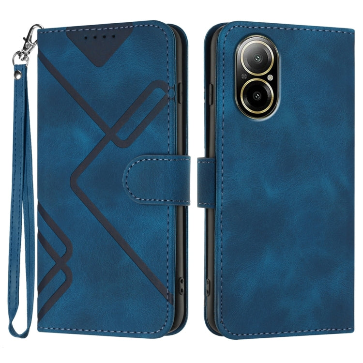 Line Pattern Skin Feel Leather Phone Case, For Realme  12 Lite / C67 4G Global, For Realme GT5 Pro, For Realme 10 Pro, For Realme 10 Pro+
