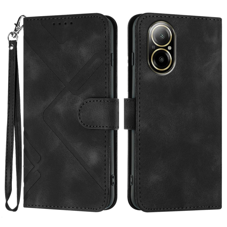 Line Pattern Skin Feel Leather Phone Case, For Realme  12 Lite / C67 4G Global, For Realme GT5 Pro, For Realme 10 Pro, For Realme 10 Pro+
