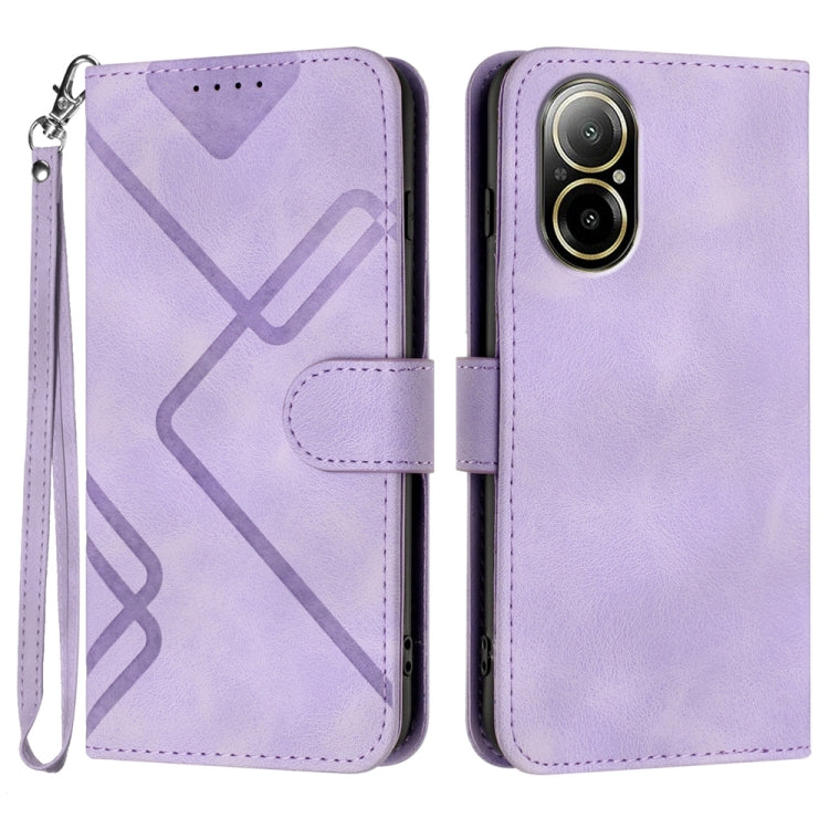 Line Pattern Skin Feel Leather Phone Case, For Realme  12 Lite / C67 4G Global, For Realme GT5 Pro, For Realme 10 Pro, For Realme 10 Pro+