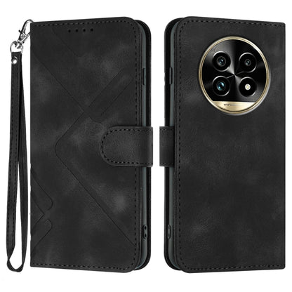 Line Pattern Skin Feel Leather Phone Case, For Realme GT7 Pro, For Realme 13 Pro / 13 Pro+ Global, For Realme GT 6 / GT 6T, For Realme C63 / C61 Global