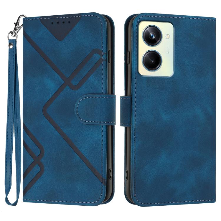 Line Pattern Skin Feel Leather Phone Case, For Realme  12 Lite / C67 4G Global, For Realme GT5 Pro, For Realme 10 Pro, For Realme 10 Pro+