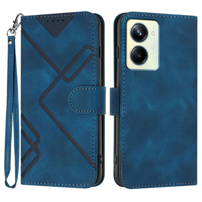 Line Pattern Skin Feel Leather Phone Case, For Realme  12 Lite / C67 4G Global, For Realme GT5 Pro, For Realme 10 Pro, For Realme 10 Pro+