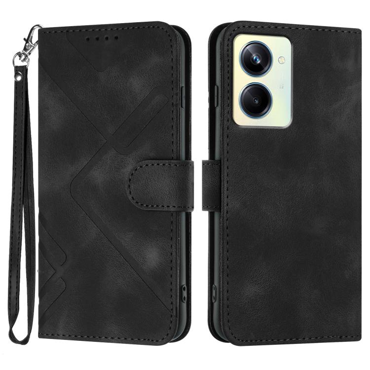 Line Pattern Skin Feel Leather Phone Case, For Realme  12 Lite / C67 4G Global, For Realme GT5 Pro, For Realme 10 Pro, For Realme 10 Pro+