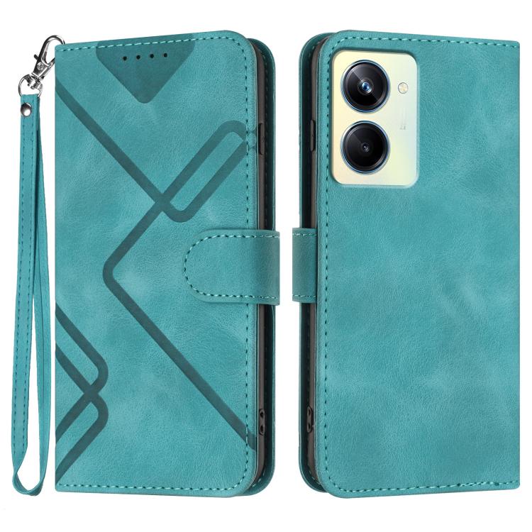 Line Pattern Skin Feel Leather Phone Case, For Realme  12 Lite / C67 4G Global, For Realme GT5 Pro, For Realme 10 Pro, For Realme 10 Pro+