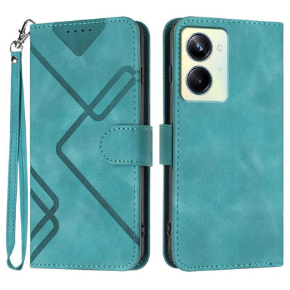 Line Pattern Skin Feel Leather Phone Case, For Realme  12 Lite / C67 4G Global, For Realme GT5 Pro, For Realme 10 Pro, For Realme 10 Pro+