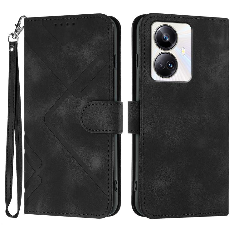 Line Pattern Skin Feel Leather Phone Case, For Realme  12 Lite / C67 4G Global, For Realme GT5 Pro, For Realme 10 Pro, For Realme 10 Pro+