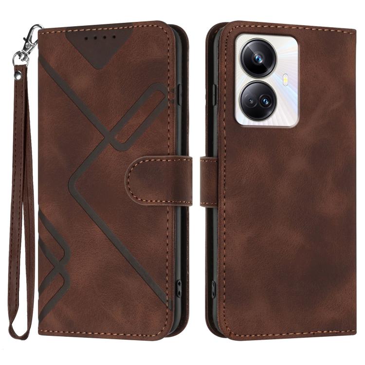 Line Pattern Skin Feel Leather Phone Case, For Realme  12 Lite / C67 4G Global, For Realme GT5 Pro, For Realme 10 Pro, For Realme 10 Pro+