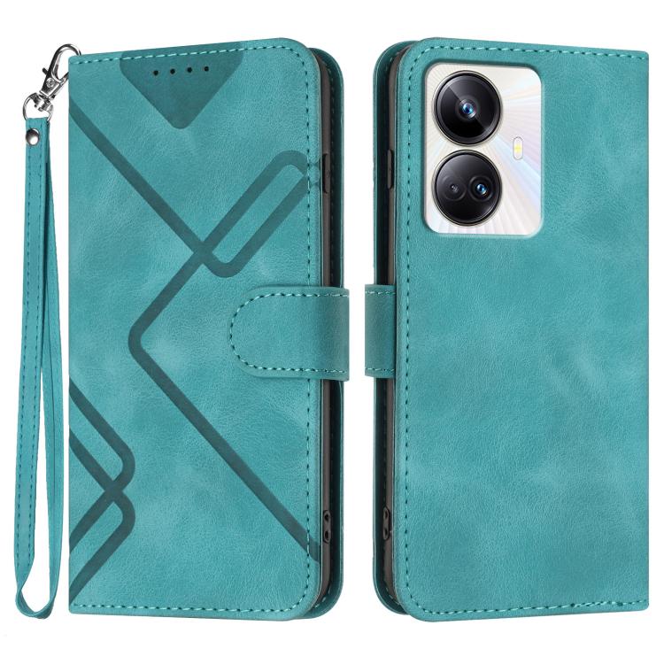 Line Pattern Skin Feel Leather Phone Case, For Realme  12 Lite / C67 4G Global, For Realme GT5 Pro, For Realme 10 Pro, For Realme 10 Pro+