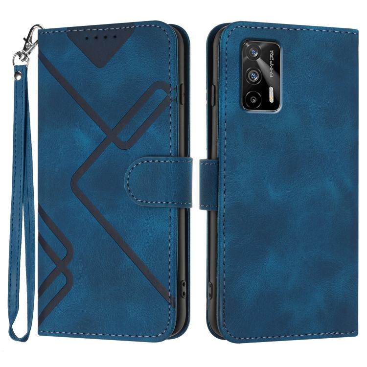 Line Pattern Skin Feel Leather Phone Case, For Realme Narzo 30A/C25/C25s, For Realme 8 4G / 8 Pro, For Realme GT 5G / GT Neo, For Realme C15/C12/Narzo 20/7i Global