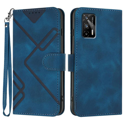 Line Pattern Skin Feel Leather Phone Case, For Realme Narzo 30A/C25/C25s, For Realme 8 4G / 8 Pro, For Realme GT 5G / GT Neo, For Realme C15/C12/Narzo 20/7i Global