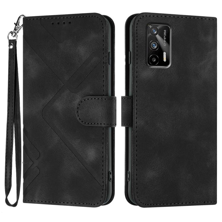 Line Pattern Skin Feel Leather Phone Case, For Realme Narzo 30A/C25/C25s, For Realme 8 4G / 8 Pro, For Realme GT 5G / GT Neo, For Realme C15/C12/Narzo 20/7i Global