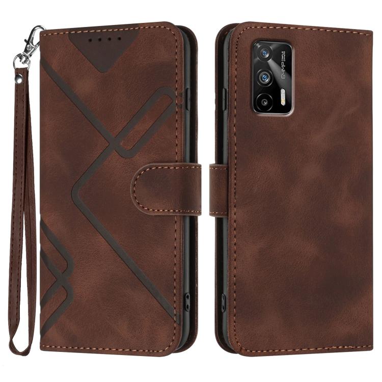Line Pattern Skin Feel Leather Phone Case, For Realme Narzo 30A/C25/C25s, For Realme 8 4G / 8 Pro, For Realme GT 5G / GT Neo, For Realme C15/C12/Narzo 20/7i Global