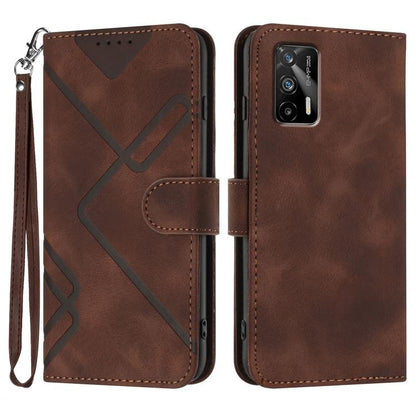 Line Pattern Skin Feel Leather Phone Case, For Realme Narzo 30A/C25/C25s, For Realme 8 4G / 8 Pro, For Realme GT 5G / GT Neo, For Realme C15/C12/Narzo 20/7i Global