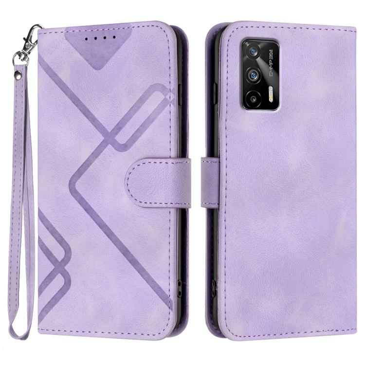 Line Pattern Skin Feel Leather Phone Case, For Realme Narzo 30A/C25/C25s, For Realme 8 4G / 8 Pro, For Realme GT 5G / GT Neo, For Realme C15/C12/Narzo 20/7i Global