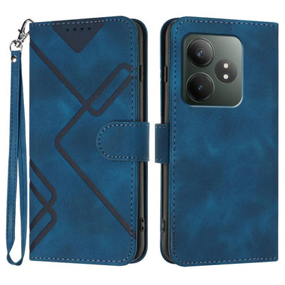 Line Pattern Skin Feel Leather Phone Case, For Realme GT7 Pro, For Realme 13 Pro / 13 Pro+ Global, For Realme GT 6 / GT 6T, For Realme C63 / C61 Global