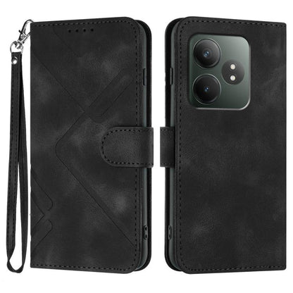 Line Pattern Skin Feel Leather Phone Case, For Realme GT7 Pro, For Realme 13 Pro / 13 Pro+ Global, For Realme GT 6 / GT 6T, For Realme C63 / C61 Global
