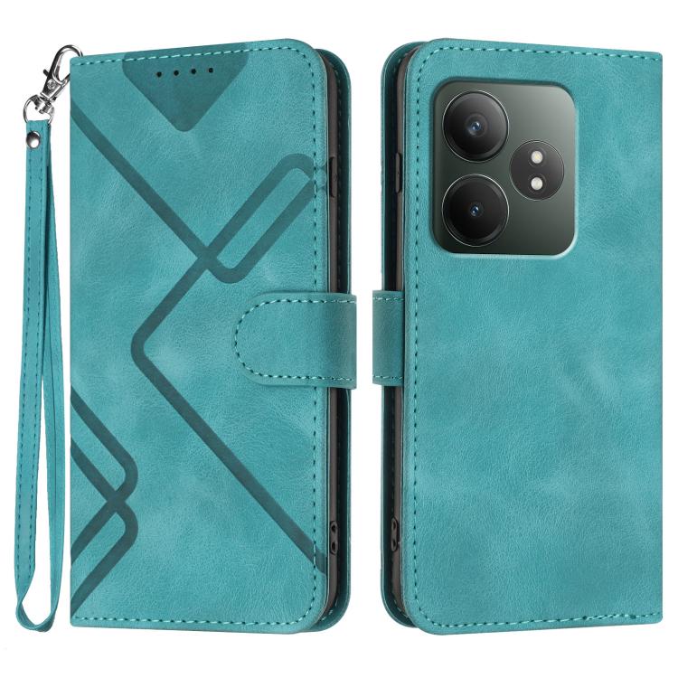Line Pattern Skin Feel Leather Phone Case, For Realme GT7 Pro, For Realme 13 Pro / 13 Pro+ Global, For Realme GT 6 / GT 6T, For Realme C63 / C61 Global