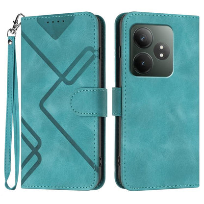 Line Pattern Skin Feel Leather Phone Case, For Realme GT7 Pro, For Realme 13 Pro / 13 Pro+ Global, For Realme GT 6 / GT 6T, For Realme C63 / C61 Global