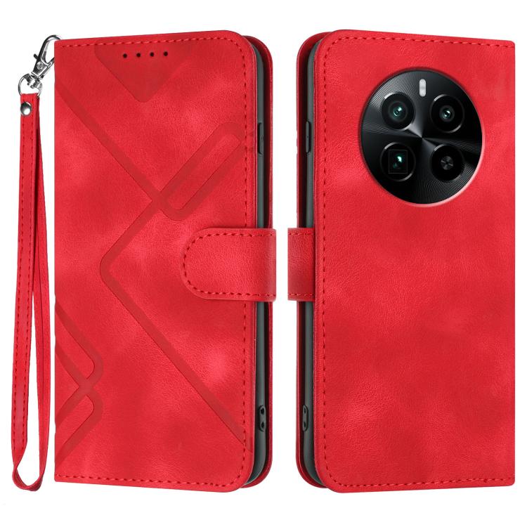Line Pattern Skin Feel Leather Phone Case, For Realme  12 Lite / C67 4G Global, For Realme GT5 Pro, For Realme 10 Pro, For Realme 10 Pro+