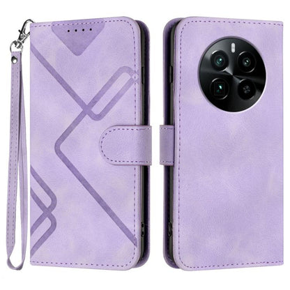 Line Pattern Skin Feel Leather Phone Case, For Realme  12 Lite / C67 4G Global, For Realme GT5 Pro, For Realme 10 Pro, For Realme 10 Pro+