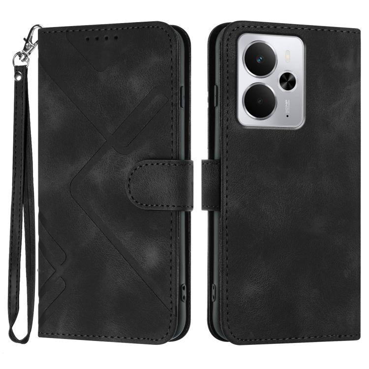Line Pattern Skin Feel Leather Phone Case, For Realme GT 7 India, For Realme 14 / P3 5G Global, For Realme P3 Ultra 5G, For Realme P3 Pro