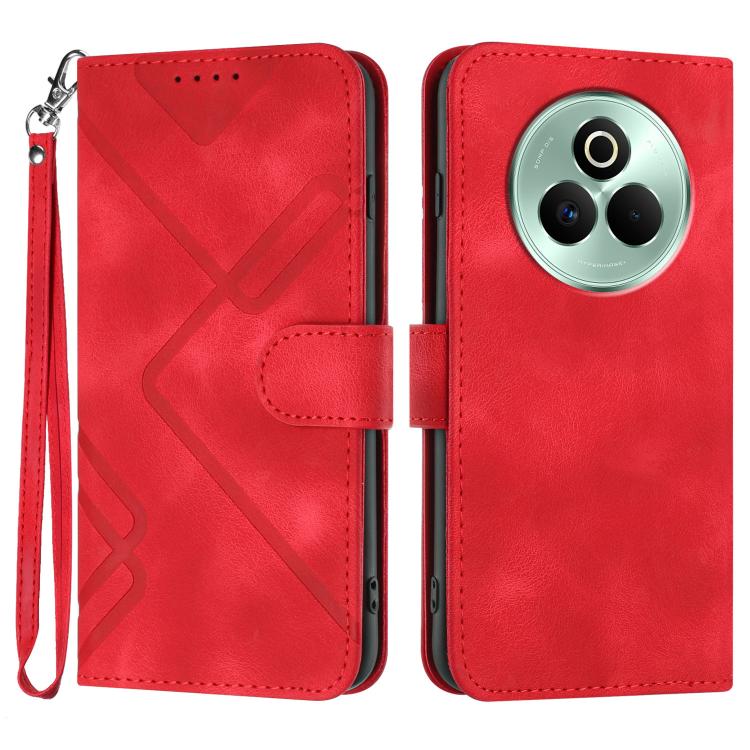 Line Pattern Skin Feel Leather Phone Case, For Realme GT 7 India, For Realme 14 / P3 5G Global, For Realme P3 Ultra 5G, For Realme P3 Pro